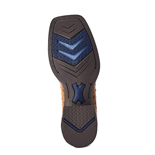 ARIAT Mens Dagger Western Boot Antique Saddle Fq Ostrich/Bohemian Black 7 Wide