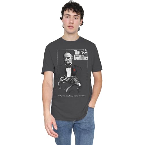 T-shirt Godfather Poster mixte en coton noir pour homme et femme
