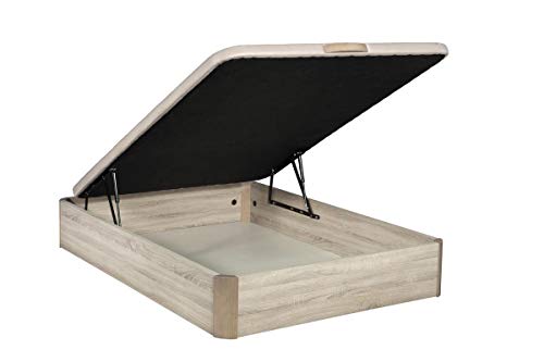 Santino Canapé Abatible Wooden Gran Capacidad Cambrian 135x190 cm con Montaje a Domicilio Gratis