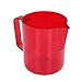Akrylowy dzbanek do kawy, kubki do spieniania mleka 600 ml dla domu(czerwony)