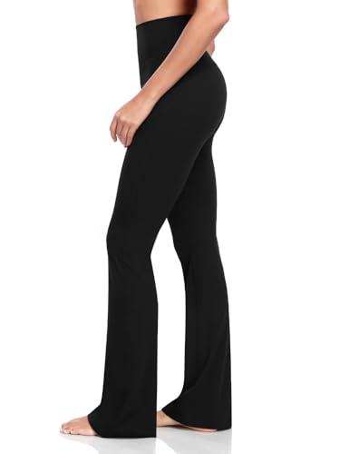 HeyNuts Mellow Flare Leggings 29"/30.5"/32.5"/34.5", High Waisted Tummy Control Wide Leg Bootcut Yoga Pants Lounge Soft4