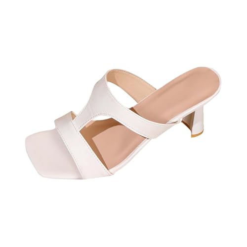 Talons hauts décontractés blanc pour mode femme printemps été