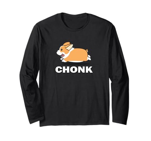 Funny Fat Chonk Pembroke Welsh Corgi Dog Lover Maglia a Manica