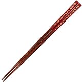 サンライフ 箸 食洗機対応 大人 長い 23cm 染木江戸桜 天然木 赤 日本製 H-06517