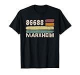 Du wohnst in Marxheim oder bist dort geboren? Dann ist dieses vintage Gemeinde Design perfekt für dich. Es ist die Postleitzahl 86688 und der Name Marxheim zu sehen.