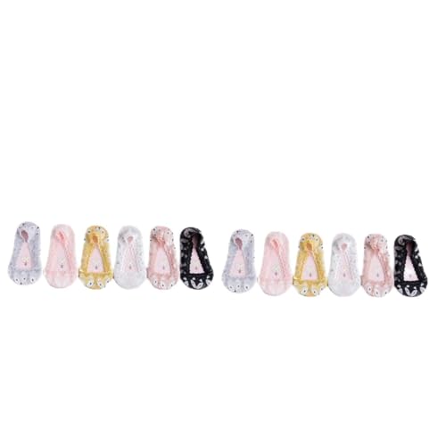 COSMEVIVI 2sets Invisible Socks for Girls Ankle Length Seamless Skid-resistant Size s (2-4y) 3pairs*2 Random Color