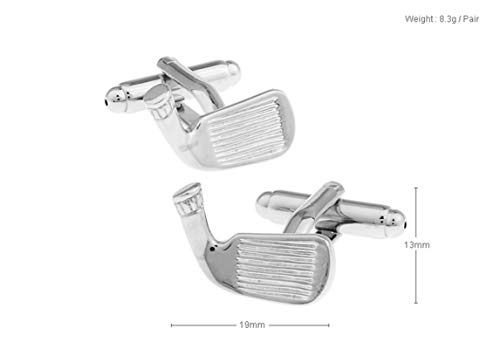 Gemelos para Hombre KnBoB Diseño Golf Club Plata miniatura 5