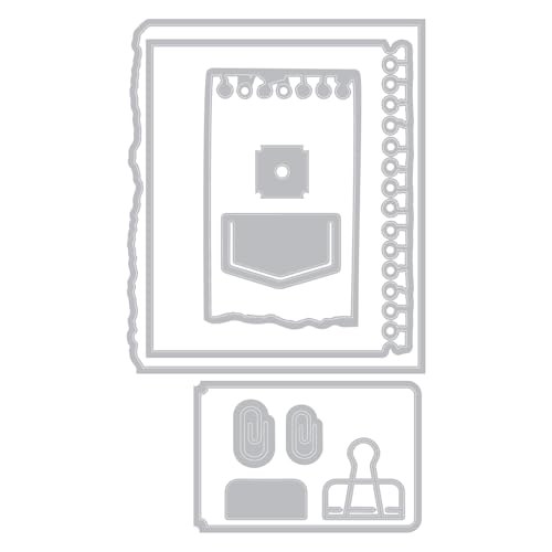 Sizzix Transparentes Stempel-Set mit Framelit-Stanzformen, Creative Combos von 49 & Market, 10 Gummistempel und 10 Stanzformen