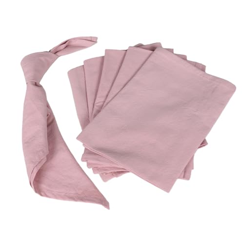 Servilletas de tela rosa polvo, set de 6 miniatura 1