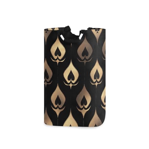 Ttgoth Poker Spade - Cesta de lavandería plegable grande con asas, cesta organizadora de ropa para dormitorio, dormitorio, baño