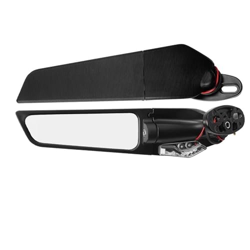 Espejo retrovisor de motocicleta modificado tipo ala de viento ajustable 2