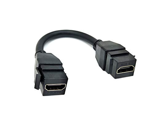 Poyiccot HDMI Keystone Coupler Cable, HDMI Keystone Jack Pigtail Cable for Wall Plate