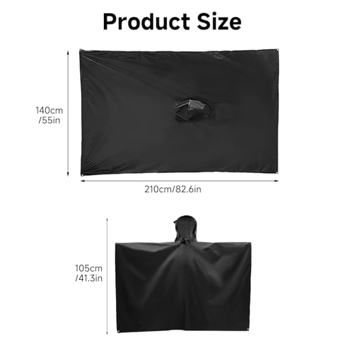 Arvoni Regenponcho Damen Herren mit Aufbewahrungstasche, 3 in1 Leichter Regenschutz Regencape, Wiederverwendbarer Regenponcho, Rain Poncho für Camping, Wandern, Radfahren, Angeln, Reisen(Schwarz)