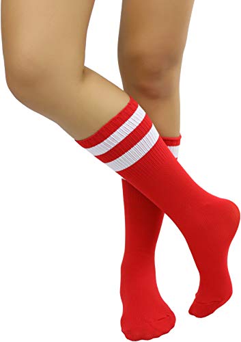 Image of ToBeInStyle Women's Acrylic Ankle Hi With Double Stripe Top Crew Fun Athletic Socks