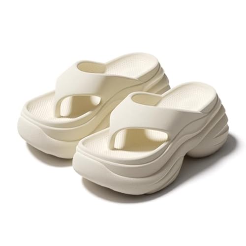 Alexis Leroy Zapatillas Mujer Chanclas Plataforma Antideslizantes Playa Piscina Blanco 36-37 EU