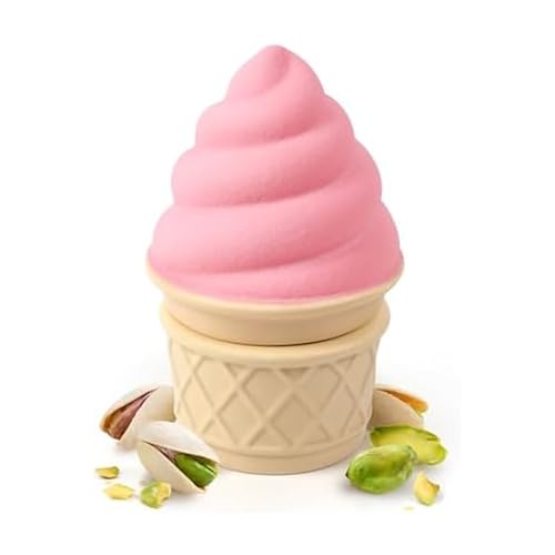 An ice cream cone-shaped ceramic herb grinder from Genuine Fred — actually charming kitchen counter art that also works.