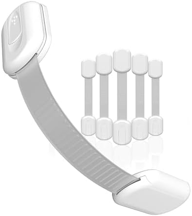 Elliptical Baby Child Safety Strap Locks Premium Baby Locks with 3M Adhesive Pads Versatile Multi Use Straps and Latches for Enhanced Kids Safety (6 Count (Pack of 1))