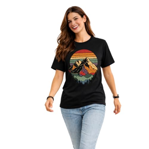Image of Women Graphic Printed T-Shirt | Stylish Casual Half Sleeve Round Neck Cotton Tee | Trendy Printed Top for Girls & Women