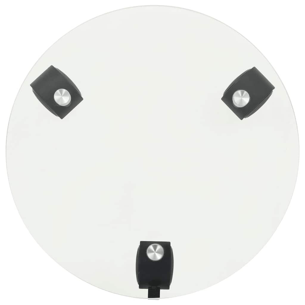 vidaXL Roulettes pour Plantes, Lot de 2, Verre Trempé, 28 cm Rond, Support à Roulettes avec Roulette Pivotante 360° et Frein, Déplace-Plante, Porte-Pot, Accessoire Intérieur et Extérieur
