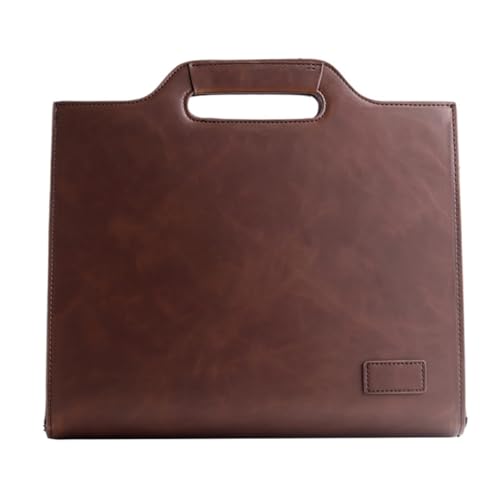 Maletín de negocios para hombre portafolios retro de cuero PU ejecutivo
