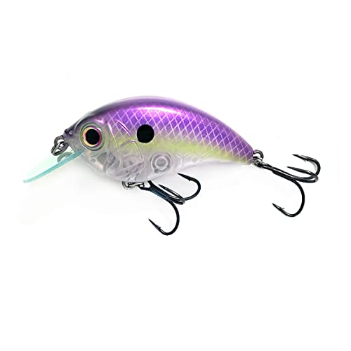 Bill Lewis Lures Lifelike SB-57 3/8 OZ. MDJ Series Squarebill Crankbait Fishing Lure with Mustad Triple Grip Hooks, Lavender SHAD