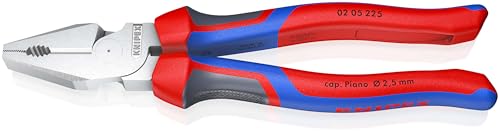 KNIPEX Kraft-Kombizange verchromt mit Comfort-Griffen 225 mm, 02 05 225