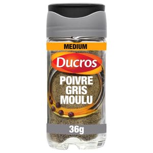 Ducros Poivre Gris Moulu 38g (Ducros Grey Ground Pepper 38g)