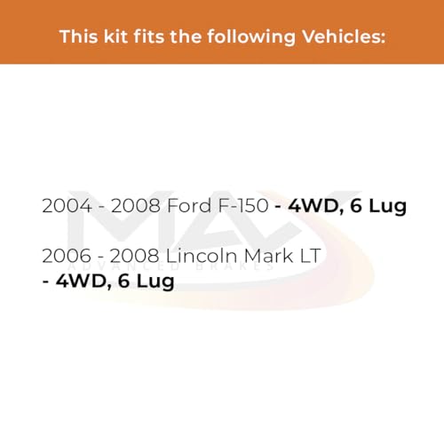 Image of Max Advanced Brakes Front & Rear Brake Kit Compatible With 2004 2005 2006 2007 2008 Ford F150 4WD 6 Lug Replacement Premium OE Disc Brake Rotors and Ceramic Brake Pads