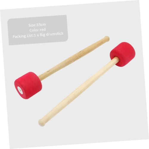 Baqueta de percusión con mango de espuma para bombo rojo miniatura 2