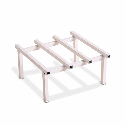 UGAOO Plant Stands for Outdoor Balcony | Heavy-Duty Metal Pot Stand 9×9 Inch | Rust-Resistant Planter Stand | Flower Pot Stand, Pot Stand for Indoor Plants – White