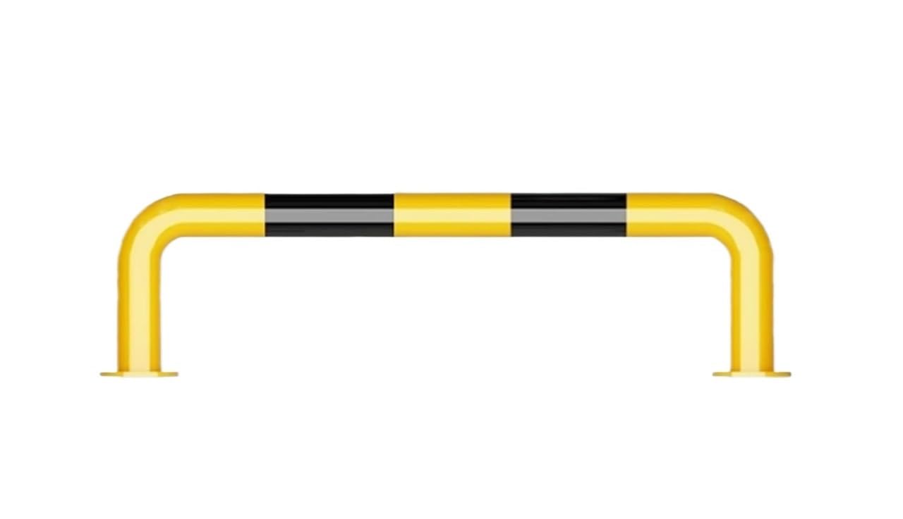 MOKLYF Arking Space Blocker,U Shape Security Bollards, Car Blocker Warning Posts for Garage & Warehouse (100x50x0.2 cm)