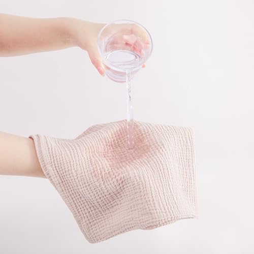 Susurration Mulltücher Baby Spucktücher,5er-Pack 100% Baumwolle Spucktücher Baby für Jungen und Mädchen, Weich, Atmungsaktiv und Extrem Saugfähig Musselin 60x60cm (Pink Pentagram) 5