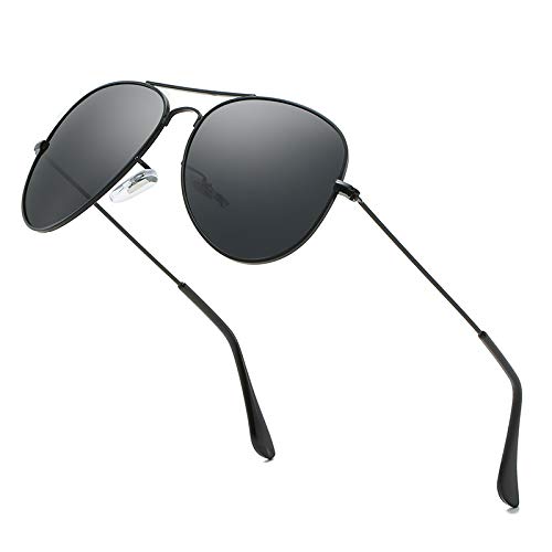Polarized Retro Flying Sunglasses - Metal Frame, UV400 Protection, Anti-Glare for Driving (Unisex)