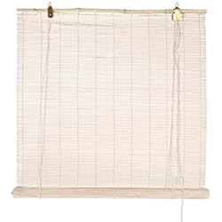 Persianas Exteriores Economicas HERSIG - Estor Bambu | Persianas Enrollables Exterior e Interior de 80 x 160cm - Instalación Sencilla y Rápida