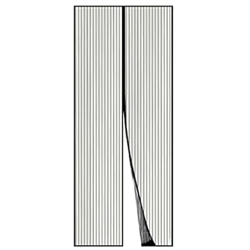 Apalus Tenda con Magneti per Porte, 100x200 CM - Rete Fine, Tenda Totalmente Magnetica, si Chiude da Sola - Non Accorciabile (Nero)