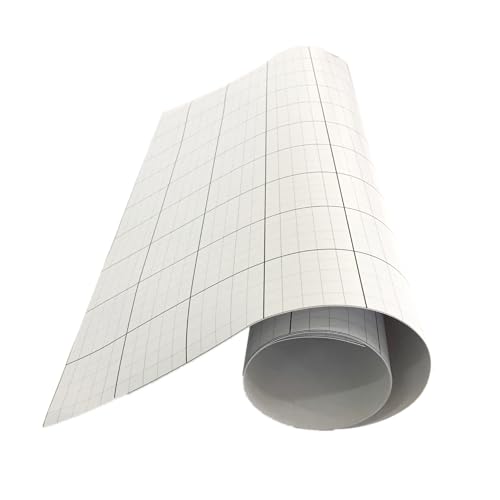 Alapizarra - Pizarra Adhesiva Blanca Cuadriculada | 122 cm Ancho de Trabajo | Ideal para Paredes Lisas | Escritura con Rotuladores de Borrado en Seco | Medidas 200 x 122 cm