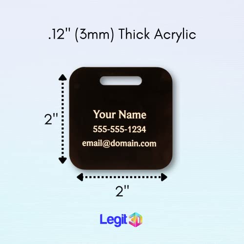 Custom Luggage Tags (3 or 6 Pack) - Personalized Unique Suitcase & Backpack Travel, Durable, Waterproof & Heavy Duty (Dark Blue)3