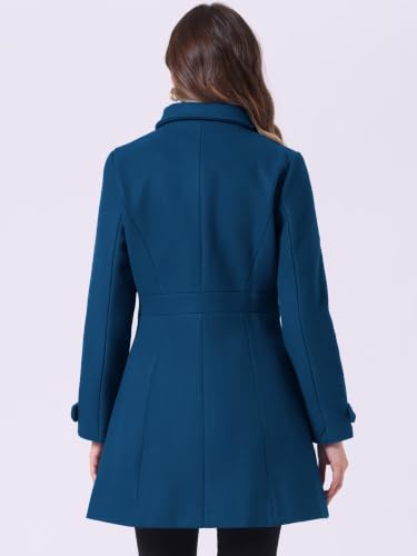 Image of Allegra K Women's Winter Classic Overcoat with Pockets Single Breasted Coat