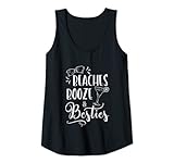 Womens Funny Friends Weekend Girls Trip - Beaches Booze and Besties Tank Top