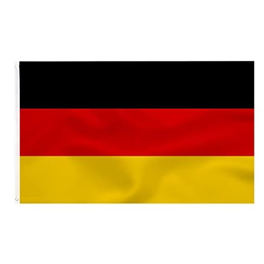 Germany Flag Deutschland Fahne 90 x 150 cm- Deutsche Flagge Polyester leuchtenden Farben mit Messing-Ösen