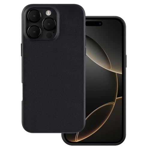 Docco Jette entworfen für iPhone 16 Pro Max Lederhülle Echtlederhülle für iPhone 16 Pro Max integrierte Magnete für kabelloses Laden Mitternacht