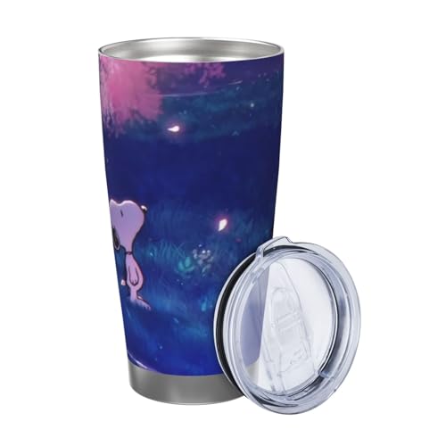 マグカップ スヌーピー (4) コーヒーカップ コンビニカップ 保冷 保温 タンブラー ステンレス製 大容量 真空断熱マグ 蓋付き 持ち運び 直接ドリップ 車用 600ml Straw Three-piece Set