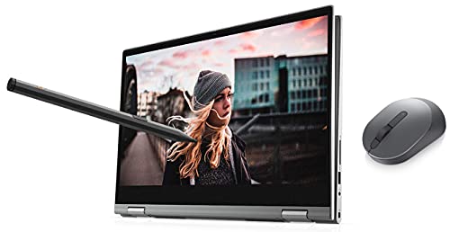 Image of Dell Inspiron 5406 11th Gen 14 inch (35.56cms) FHD 2in1 Laptop(i3-1115G4 / 4GB / 512 SSD /Integrated GFX /Win 10 / MS Office 19 / Active Pen /Platinum Silver),D560366WIN9S Mobile Wireless Mouse