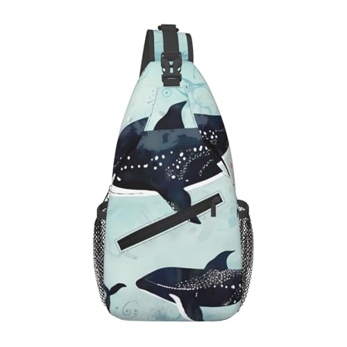 Bolso Cruzado Whale para Hombre y Mujer Negro miniatura 1
