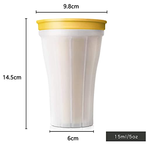 Slushy Maker Magic Slush Eisbecher Squeeze Cup Slush Ice Becher, Quick Frozen Eisformen Smoothies Cup, Freeze Mug Milkshake Smoothie Mug, Homemade Milk Shake Ice Cream Maker (Gelb) – Bild 4