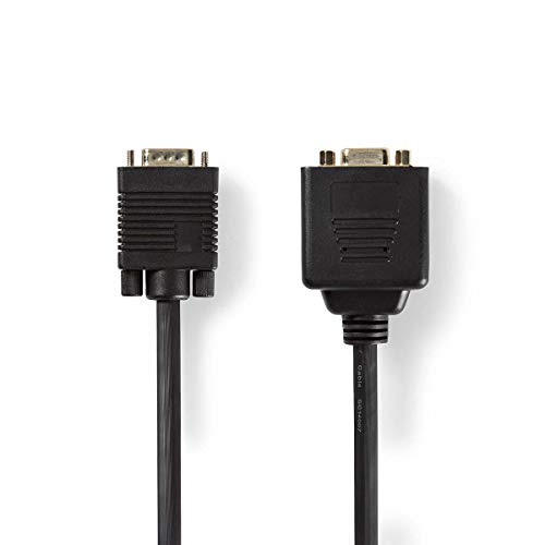 NEDIS CCGP59120BK02 VGA Cable | VGA Male - 2X VGA Female | 0.2 m | Black