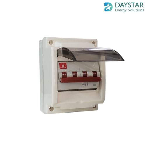 Image of Daystar AC 4 Pole (FP) Isolator /Switch Disconnector With Pvc MCB Box Door Type Transparent Cover - (125A Isolator With DB Box)
