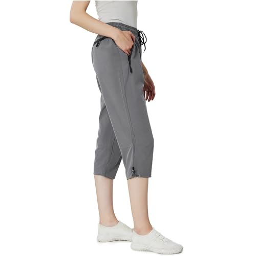 Women Capris Cargo Quick-Dry Breathable Hiking Pants Lightweight Athletic and Casual Pants
