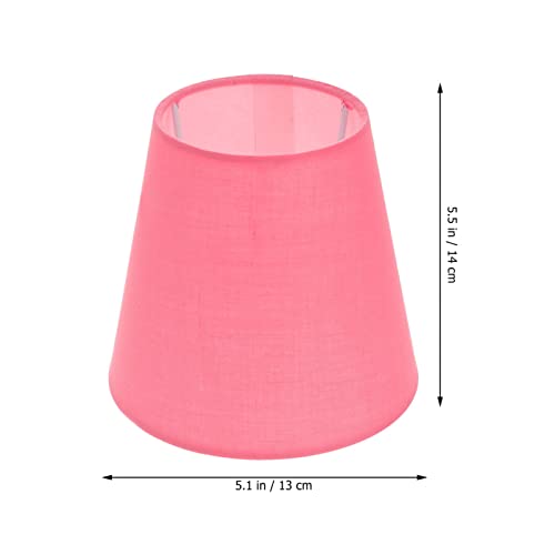 Image of Gadpiparty Pink Macaron Fabric Lamp Shade 5.51X5.51X5.11In Clip-on Drum Style Light Cover for Table Ceiling & Floor Lamps Small Chandelier Replacement Shade