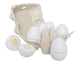 3 variedades de huevos: 2 duros, 2 grietas abiertas, 2 con velcro para cortar